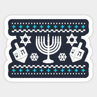 Funny Ugly Hanukkah Sweater Sticker